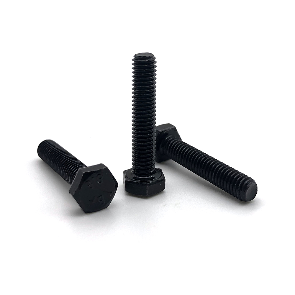 半扣全扣六角螺絲 氧化發(fā)黑高強(qiáng)螺柱 高強(qiáng)度螺栓 8.8級外六角螺栓