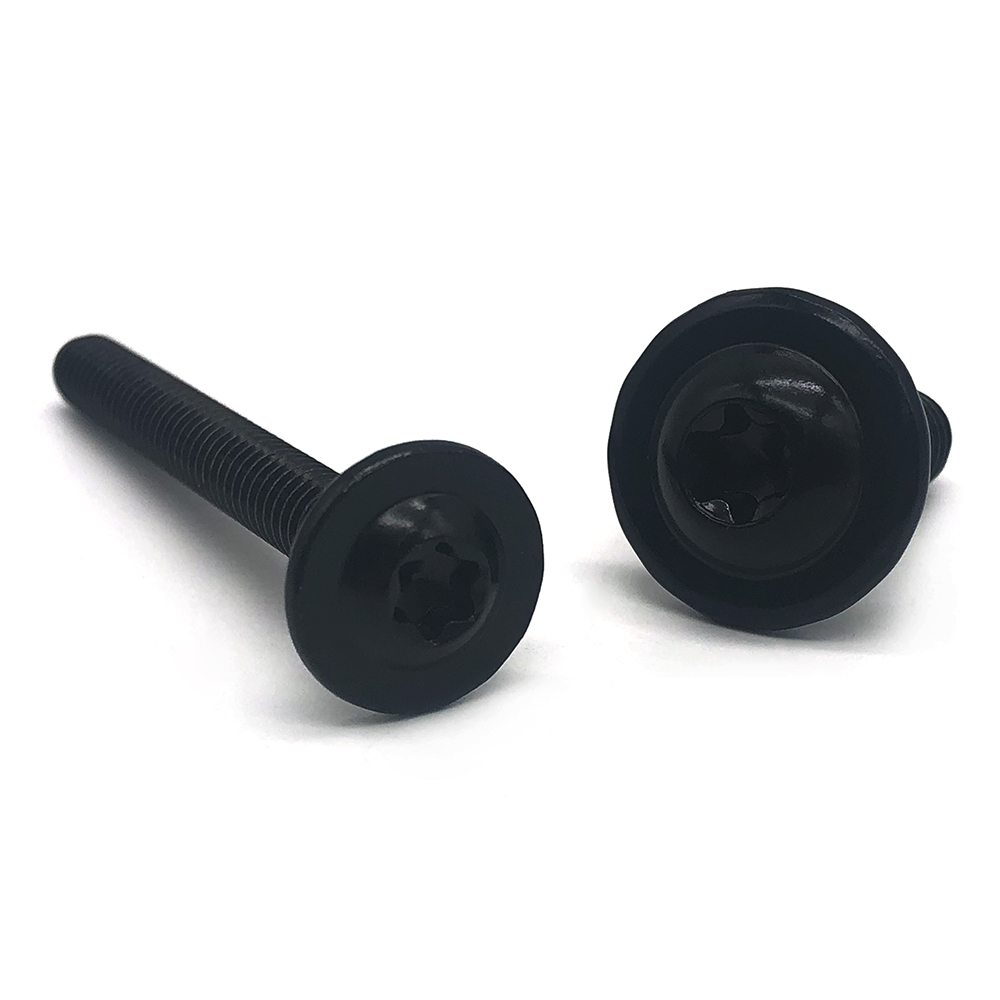 定制非標(biāo)螺絲 鍍黑鋅螺絲 手?jǐn)Q螺絲 梅花螺絲 圓頭帶介螺絲 新能源汽車(chē)螺絲