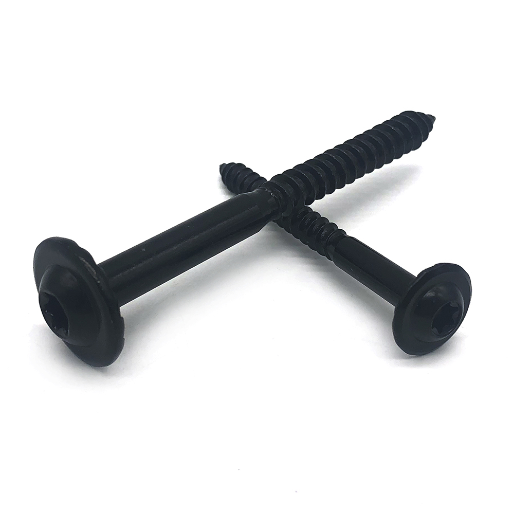 定制非標螺絲 鍍黑鋅螺絲 手擰螺絲 梅花螺絲 圓頭帶介螺絲 新能源汽車螺絲