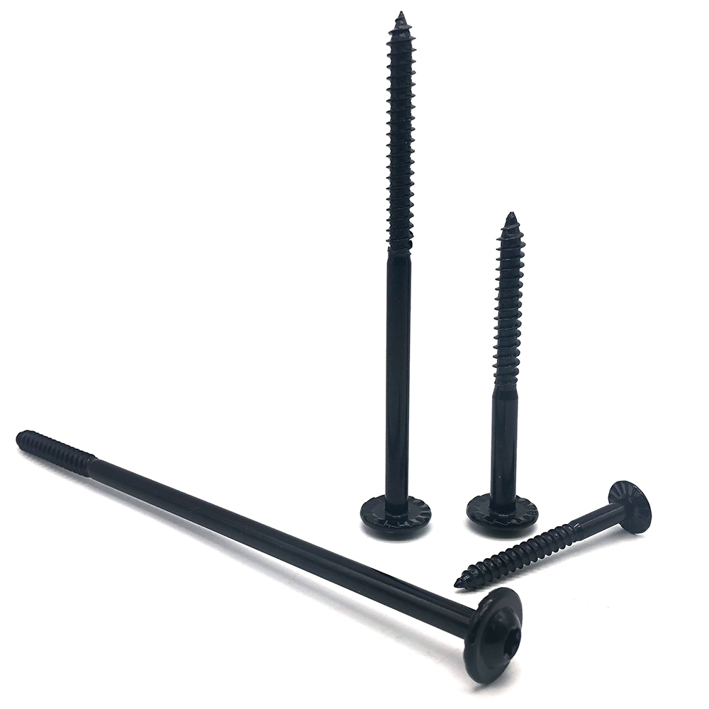 定制非標螺絲 鍍黑鋅螺絲 手擰螺絲 梅花螺絲 圓頭帶介螺絲 新能源汽車螺絲