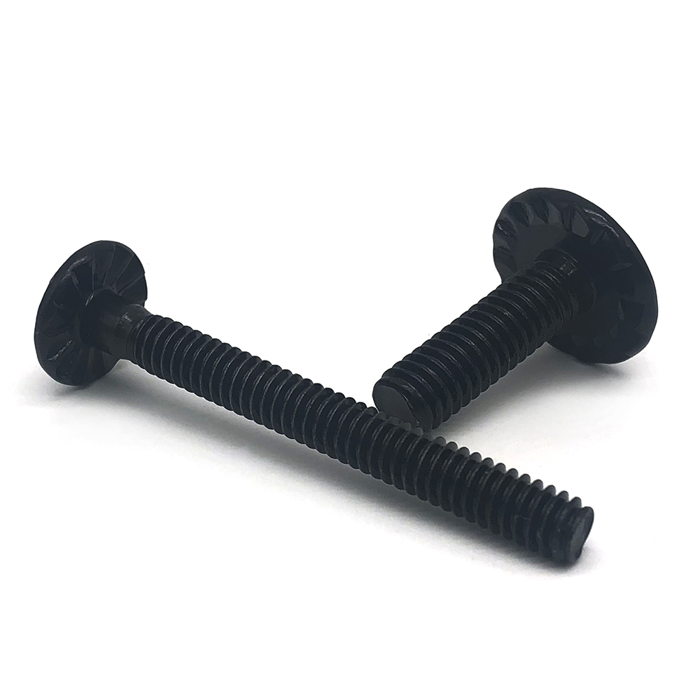 定制非標螺絲 鍍黑鋅螺絲 手擰螺絲 梅花螺絲 圓頭帶介螺絲 新能源汽車螺絲