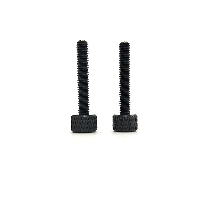 鐵黑色圓形手擰螺絲網格單頭滾花小平頭手扭螺絲釘M2M2.5M3M4M5M6