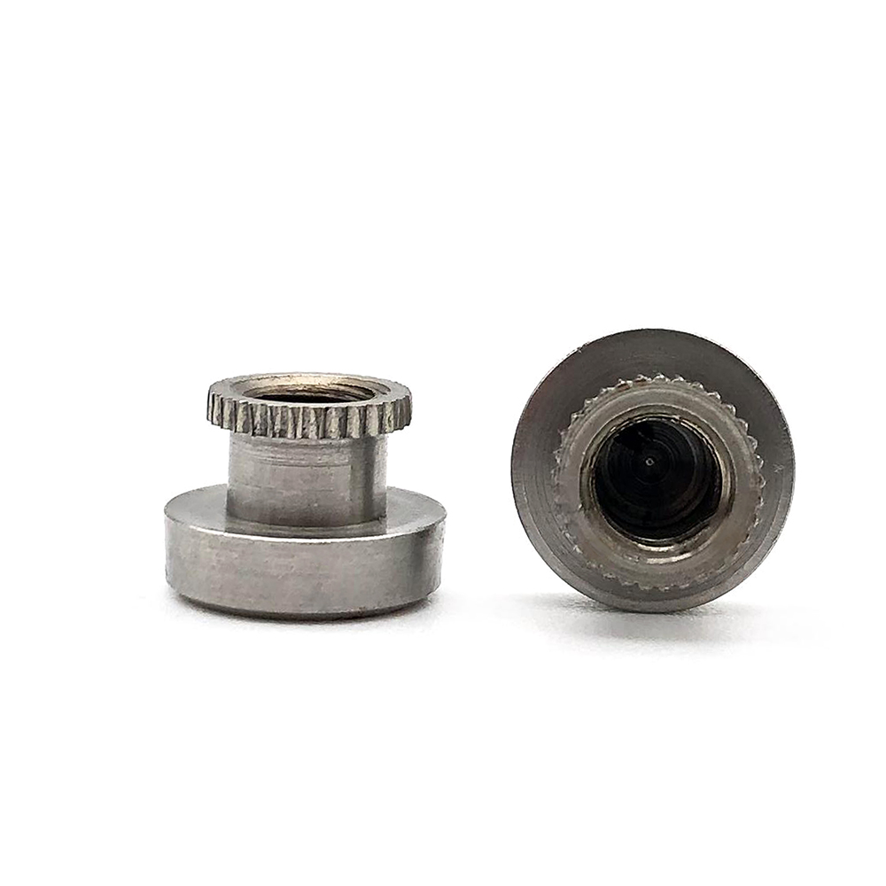 不銹鋼高頭滾花螺母臺階滾齒高螺帽鍍鎳手擰調(diào)節(jié)螺母定制非標螺母